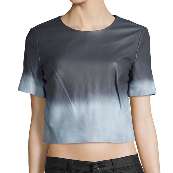 Zac Posen leather crop top - Picture 1 of 12